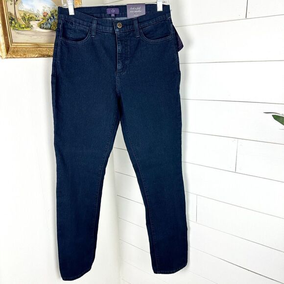 NYDJ Skinny Jeans Size 10 Dark Wash NWT Lift Tuck Technology Slimming - Picture 1 of 6
